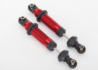 Shocks, GTS, aluminum (red-anodized) (assembled with spring retainers) (2) (TRX-8260R) - thumbnail