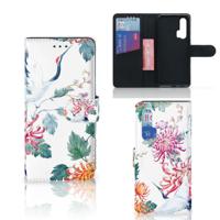 Honor 20 Pro | Telefoonhoesje | Met pasjeshouder | Bird Flowers