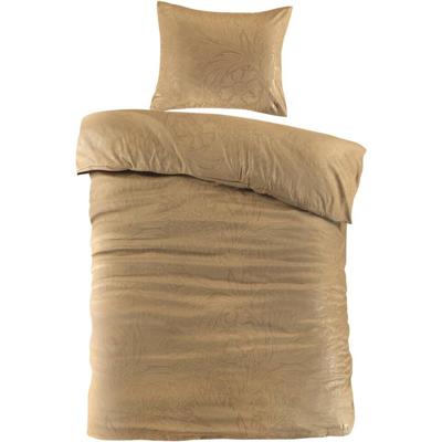2e Halve Prijs Leen Bakker - Dekbedovertrek Mason - Oker - 140x220 Cm - Microvezel - Goudkleurig#Geel