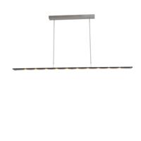 Masterlight Hanglamp eettafel - kantoor Vigo 170cm nikkel met zwart 2632-37-05-DW