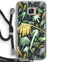 Tropical Palms Dark: Samsung Galaxy S7 Transparant Hoesje met koord