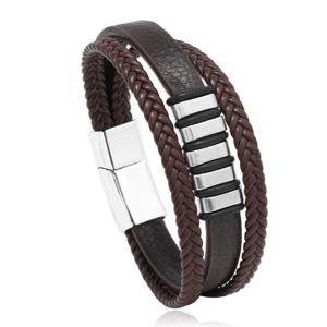 Hyks Bruine Leren Armband