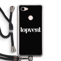 Topvent Zwart: Pixel 3 Transparant Hoesje met koord