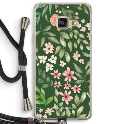 Botanical green sweet flower heaven: Samsung Galaxy A3 (2016) Transparant Hoesje met koord