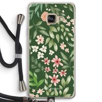 Botanical green sweet flower heaven: Samsung Galaxy A3 (2016) Transparant Hoesje met koord
