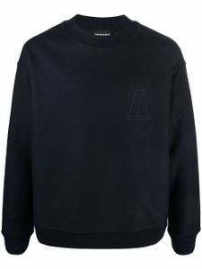 Emporio Armani sweat en laine mélangée - Bleu