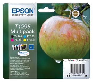 Inktcartridge Epson T1295 zwart + 3 kleuren