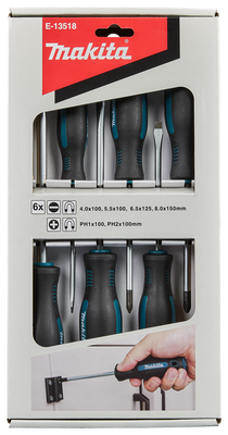 Makita Accessoires Schroevendraaierset 6-delig PH/SL - E-13518 E-13518