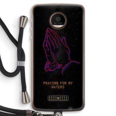 Praying For My Haters: Motorola Moto Z Force Transparant Hoesje met koord