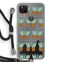Sansevieria: Pixel 4a Transparant Hoesje met koord
