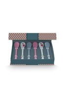 Pip Studio Oriental Flower Festival Set/6 Theelepels Blauw