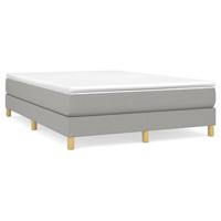 Boxspring bed stof lichtgrijs 140x200 cm