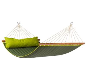 'American' Green Tweepersoons Hangmat - 180 kg - Groen - Amerikaan, Spreidstang, Weerbestendig - Tropilex
