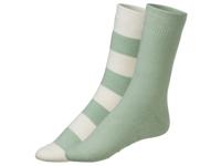 esmara 2 paar dames thermosokken (39-42, wit-groen/groen)