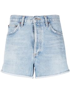 AGOLDE short en jean à taille haute - Bleu