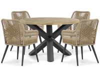 Coco Vedra/Rockville 120 cm dining tuinset 5-delig - thumbnail