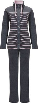 Grijs velours huispak dames Pastunette