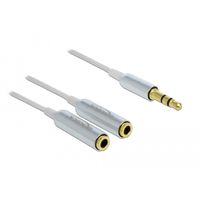 DeLOCK Cable audio splitter stereo jack male 3.5mm > 2x stereo jack female splitterkabel - thumbnail