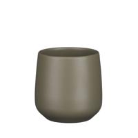 Amber pot rond groen mat h7xd8cm - Mica decorations
