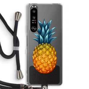 Grote ananas: Sony Xperia 1 III Transparant Hoesje met koord