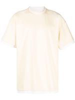 Jil Sander t-shirt bicolore à logo imprimé - Jaune