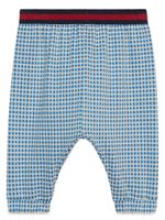 Gucci Kids pantalon en laine à motif monogrammé - Bleu