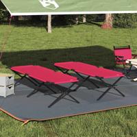 Opvouwbare Ligbedden 2 stuks met Draagtas Rood 600D Oxford Stof