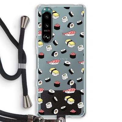 Sushi time: Sony Xperia 5 III Transparant Hoesje met koord