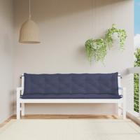 VidaXL Tuinbankkussens 2 st 200x50x7 cm oxford stof marineblauw