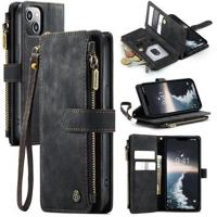 iPhone 15 Caseme C30 Multifunctioneel Portemonnee Hoesje - Zwart