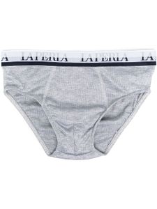 La Perla Kids culotte à bande logo - Gris