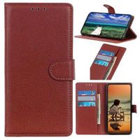 Nokia C21 Plus Wallet Case met Magnetische Sluiting - Bruin - thumbnail