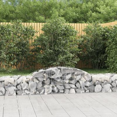 Schanskorven 17 st gewelfd 300x50x40/60 cm gegalvaniseerd ijzer