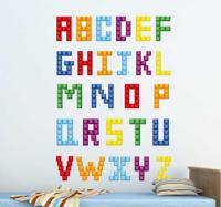 Sticker alfabet kind blokjes