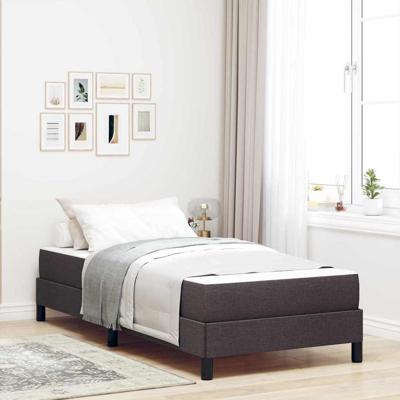 Boxspring bed Anders Donkerbruin 90 x 190 cm Stof