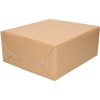 Duni rol Kaftpapier/verzendpapier rol - Voordeelset van 4x stuks - 500 x 70 cm - bruin - 80 grams kw