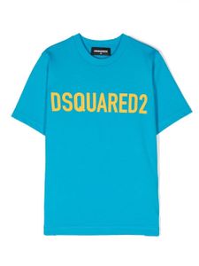 DSQUARED2 KIDS logo-print short-sleeved T-shirt - Bleu