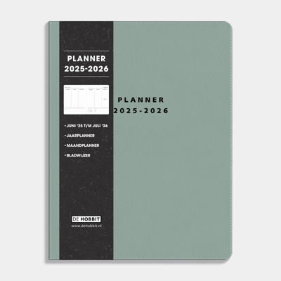 A4 Weekplanner 2025 - 2026 Lederlook