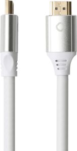 Oehlbach D1C92494 HDMI-kabel HDMI Aansluitkabel HDMI-A-stekker, HDMI-A-stekker 3.00 m Wit 8K UHD, Vergulde steekcontacten