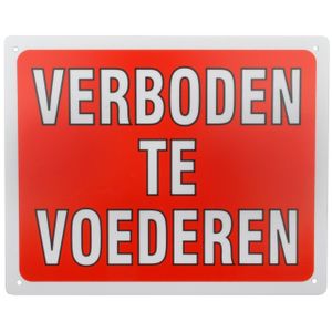 Bord: verboden te voederen