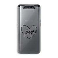 Best heart black: Samsung Galaxy A80 Transparant Hoesje
