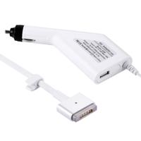 MagSafe 2 Autolader 60W 16.5V 3.65A 5-pins T-stijl connector met 1 USB poort voor MacBook A1465 / A1502 / A1435 / MD212 / MD2123 / MD662 Kabel lengte