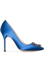 Manolo Blahnik escarpins Hangisi 105 - Bleu - thumbnail