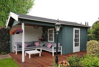 Woodpro Blokhut/Tuinhuis Ekeren 600x300 cm- Zadeldak- Hout- Woodpro