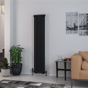 Eastbrook Rivassa 2 koloms radiator 40x180cm staal 1245W zwart mat