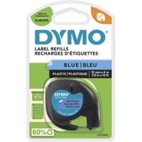 Dymo LetraTAG tape 12 mm, plastic blauw