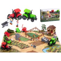 48-delige speelgoed boerderij met dieren, speelmat en tractoren - Boerderijspeelgoed - thumbnail