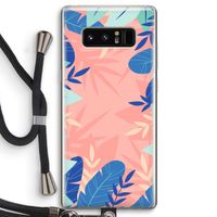 Tropisch: Samsung Galaxy Note 8 Transparant Hoesje met koord