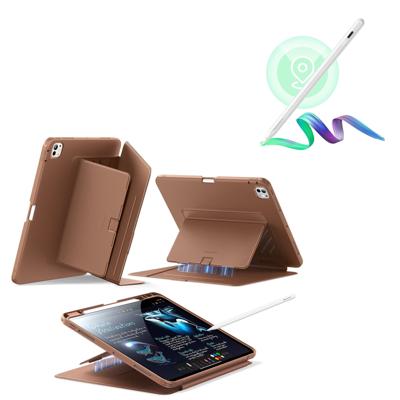 iPad Pro 13″ (2024) Flip Magnetic Case with Pencil Bundle - Brown iPad Pro 13″ (2024) Flip Magnetic Case with Pencil Bundle - Brown