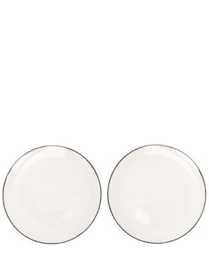 Ann Demeulemeester X Serax lot de deux assiettes Dé en porcelaine - Blanc